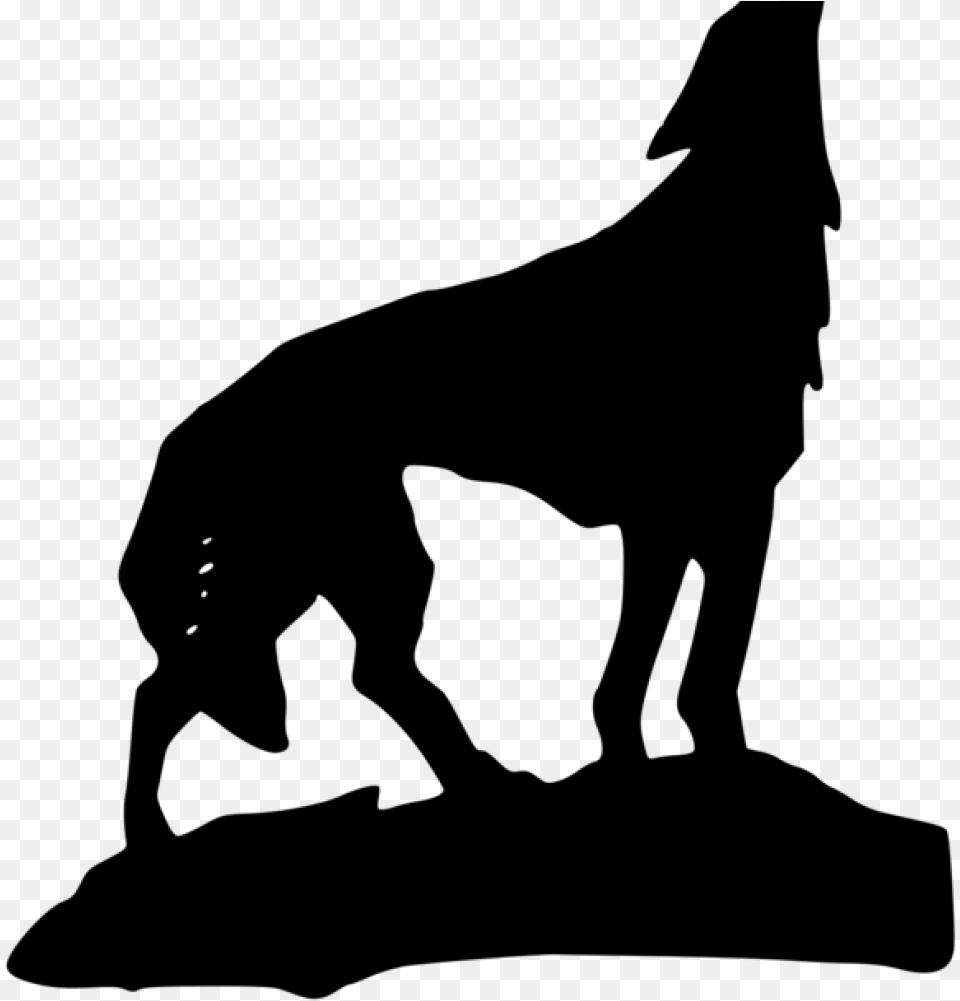 Wolf Howling Clipart Wolf Howling Clipart Howling Wolf Transparent Wolf Howling Silhouette, Gray Free Png