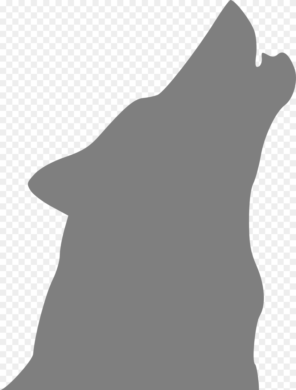 Wolf Howling Dog Canine Gray Wolf Head Outline Howling, Silhouette, Animal, Fish, Sea Life Png