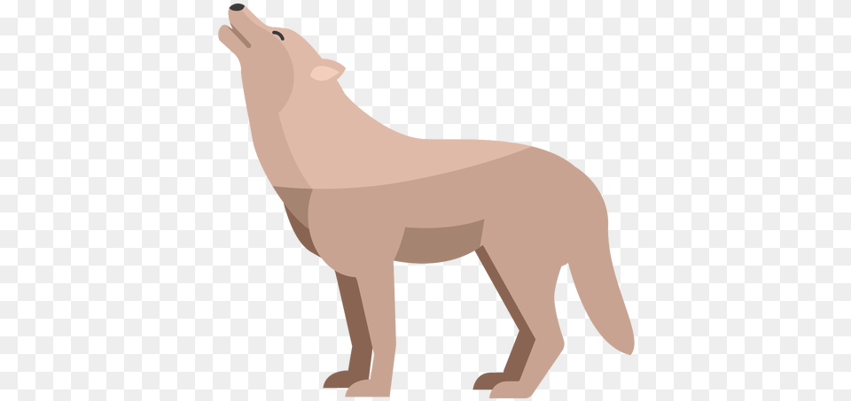 Wolf Howling Flat Wolf Flat, Animal, Canine, Dog, Mammal Free Transparent Png