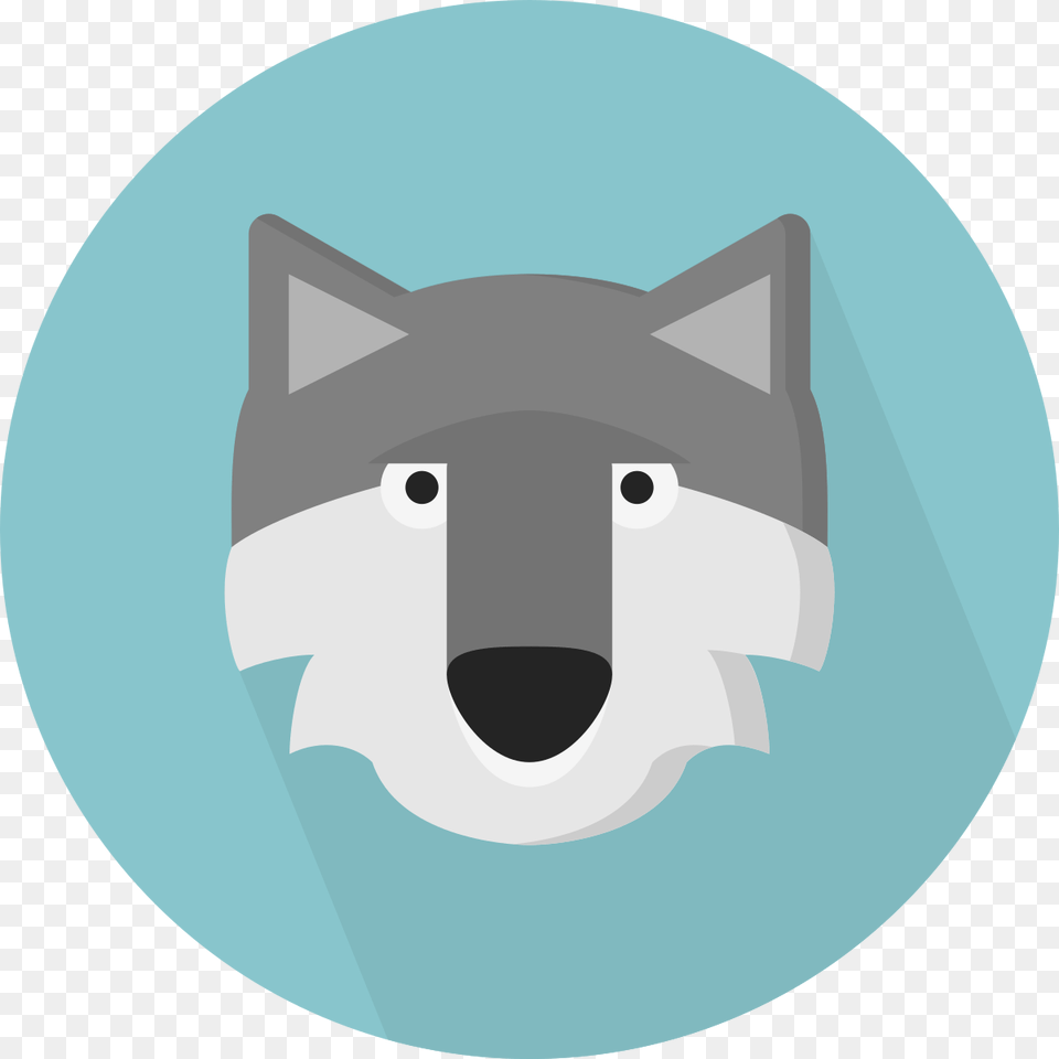 Wolf Icon, Animal, Mammal, Disk Free Transparent Png