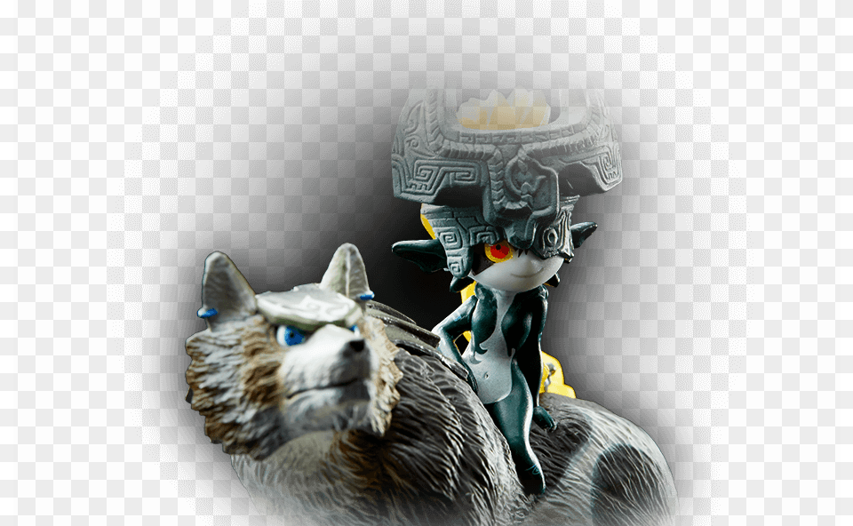 Wolf Link And Midna Amiibo, Figurine, Adult, Person, Female Free Transparent Png