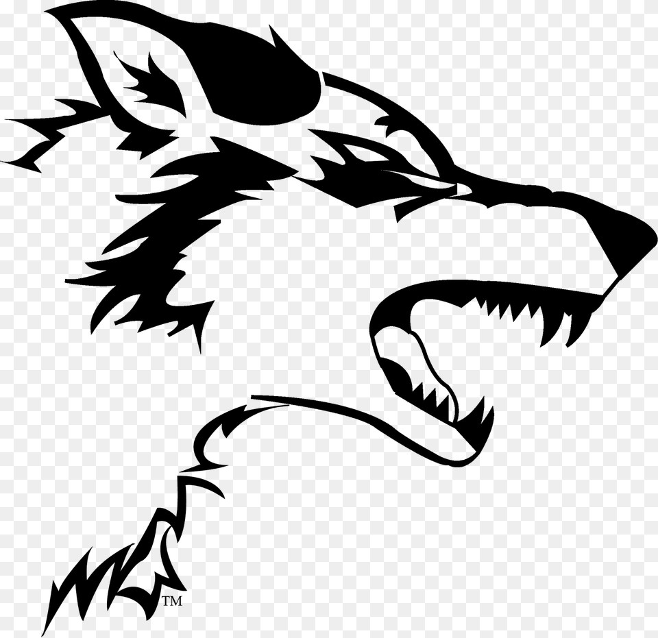 Wolf Logo Wolf Sticker, Cutlery, Gray, Outdoors Free Png Download