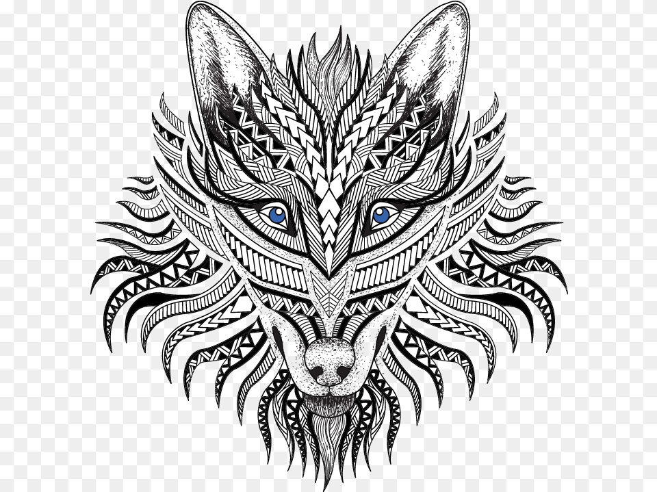 Wolf Maori Style, Art, Emblem, Symbol, Person Free Png