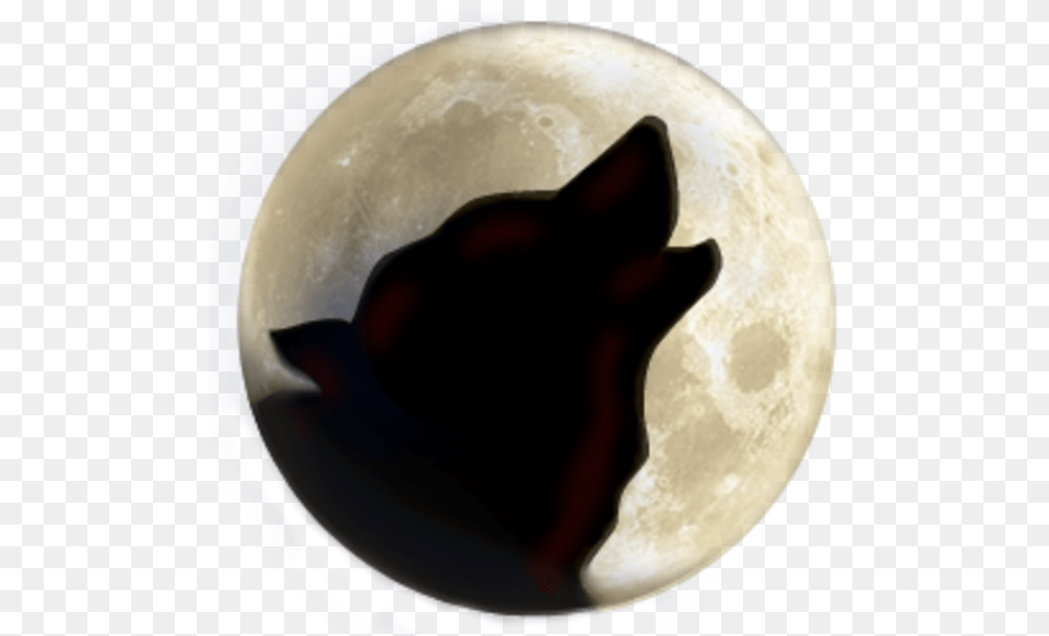 Wolf On Moon Sticker, Astronomy, Nature, Night, Outdoors Free Transparent Png