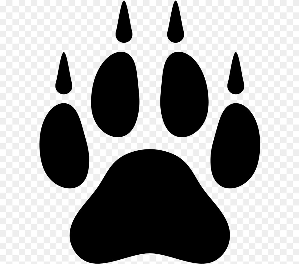 Wolf Print Clip Art Wolf Paw Print, Gray Png Image