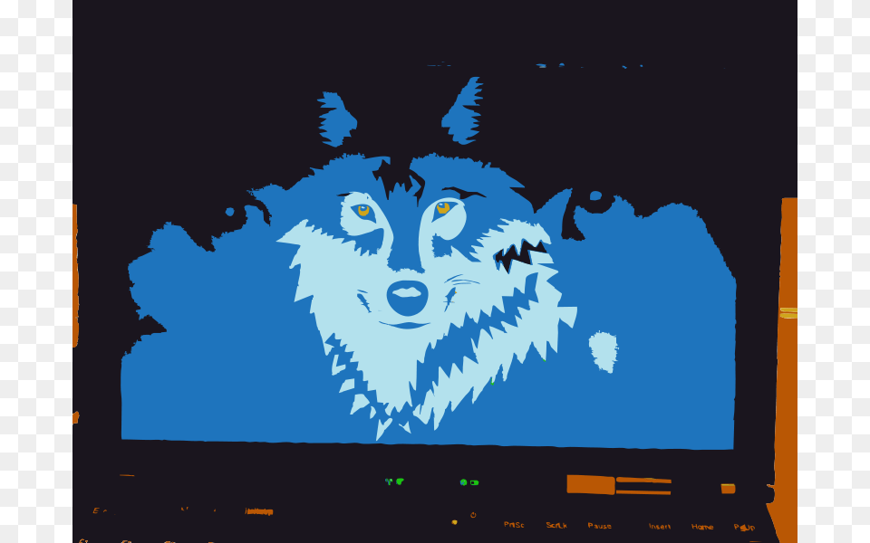 Wolf Remix From Camera To Vector, Computer, Screen, Pc, Monitor Png Image