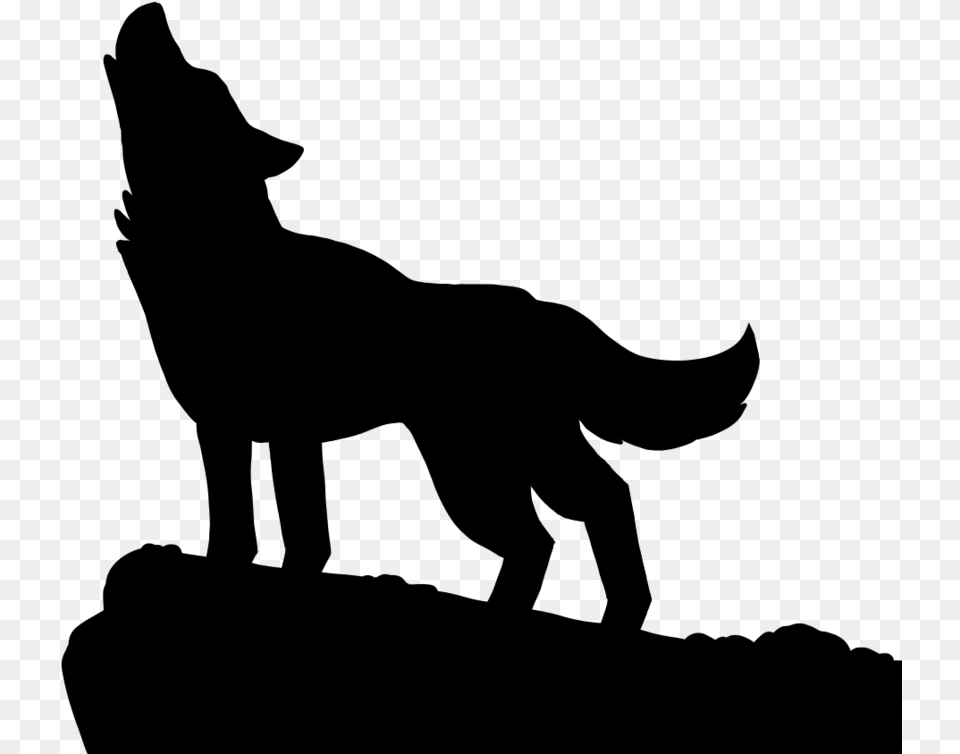 Wolf Silhouette By Butterfly Rei D98qogw Wolf Silhouette, Gray Free Png