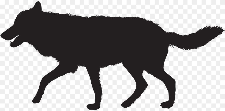 Wolf Silhouette Clip Art, Gray, White Board Free Transparent Png