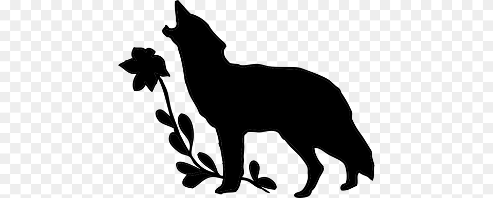 Wolf Silhouette Vector Graphics, Gray Free Png