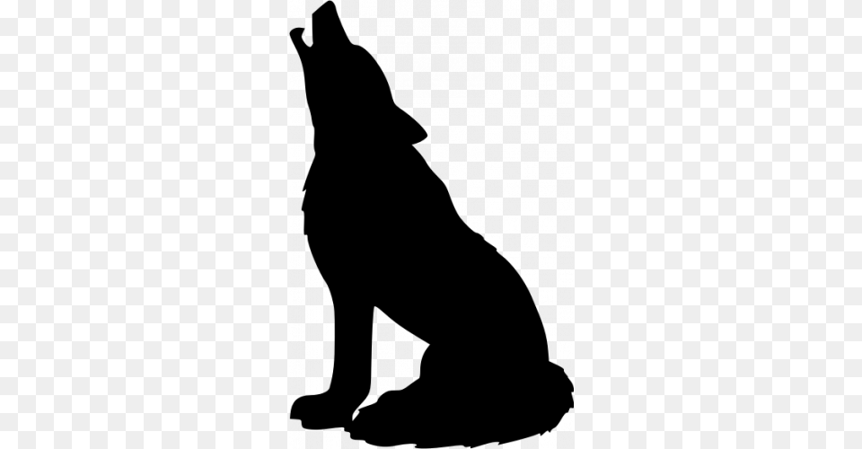 Wolf Silhouette Vector Image, Gray Png