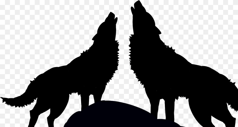 Wolf Sillhouette Scsilhouette Black Wolves Black And White Wolves, Lighting, Anemone, Clothing, Flower Png Image