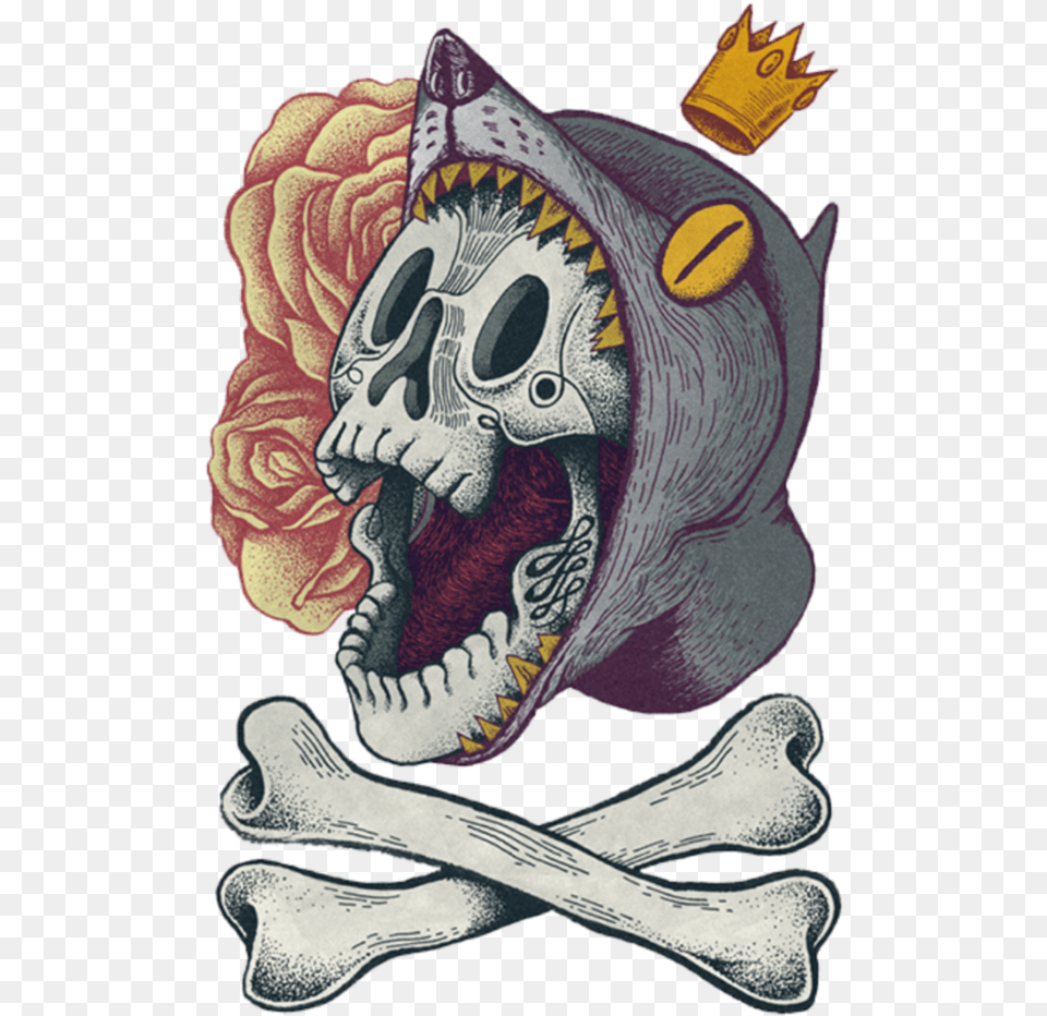 Wolf Skull Freetoedit Picsart Cute Kawaii Calavera Illustration, Clothing, Hat, Art, Drawing Free Transparent Png