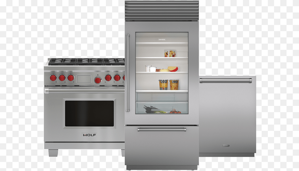 Wolf Sub Zero Range Cooker, Appliance, Device, Electrical Device, Refrigerator Png Image