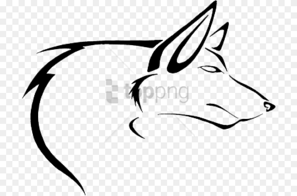 Wolf Tattoo Simple Image With Simple Wolf Tattoo Design, Animal, Mammal, Pet Free Png