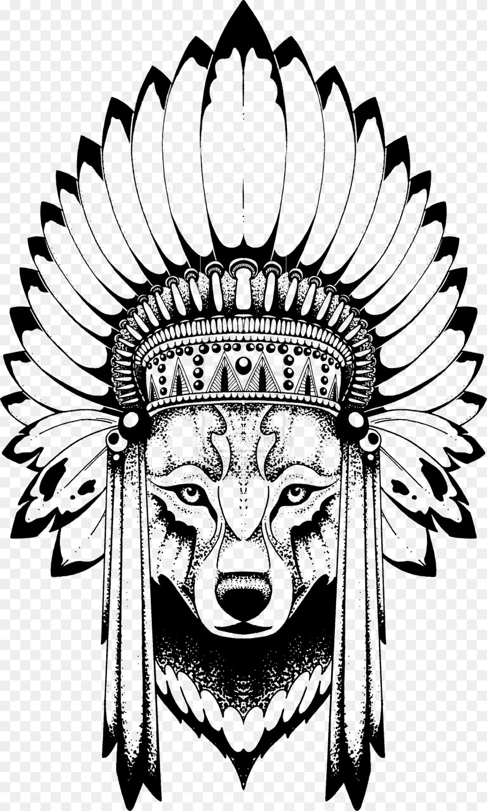 Wolf Tattoos Clipart Transparent Background Tatu Volk S Peryami, Emblem, Symbol, Logo, Adult Png