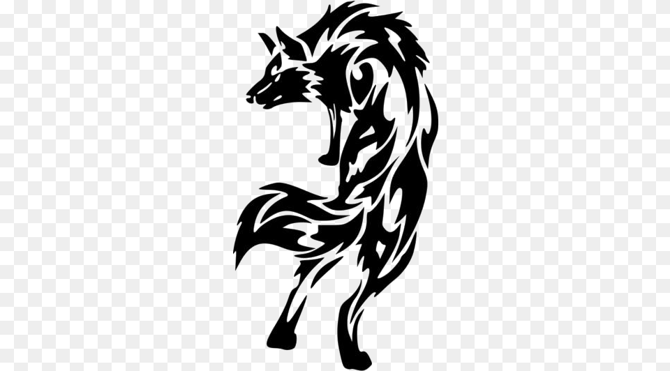 Wolf Tattoos Images Tribal Wolf Background, Person, Art Free Transparent Png
