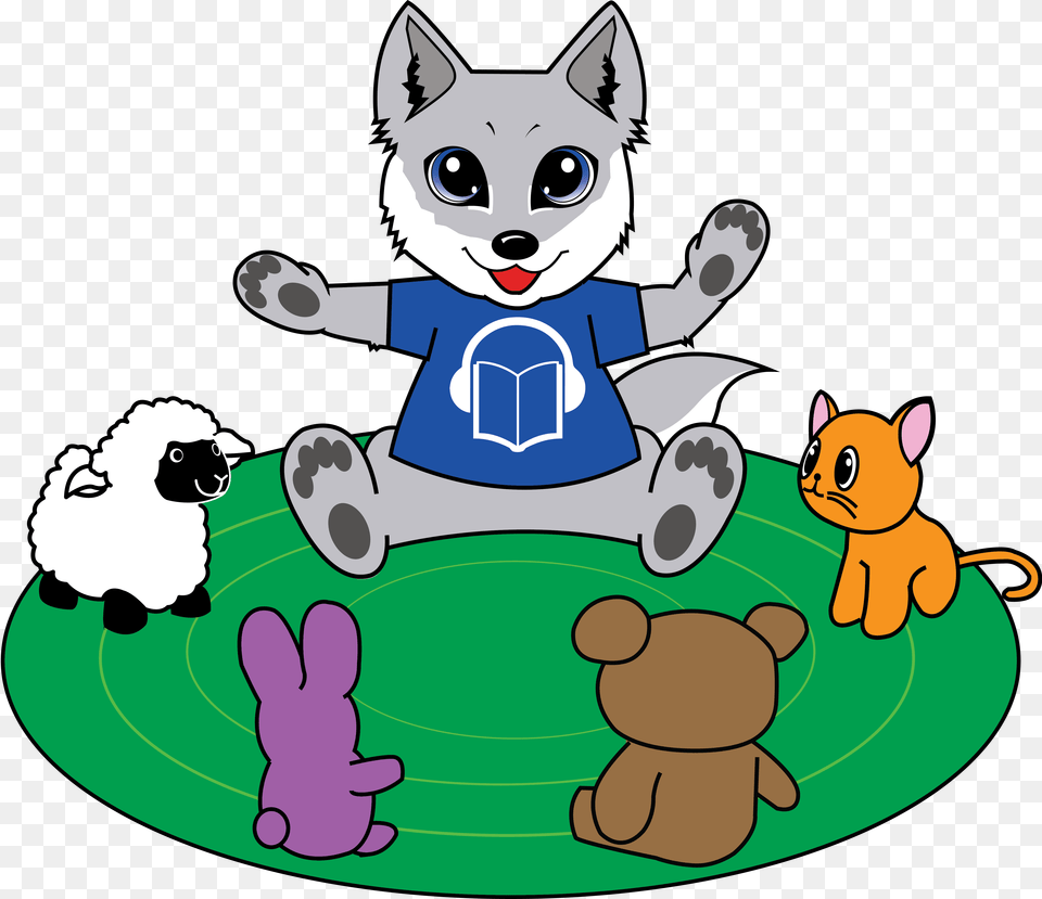 Wolf Telling A Story Cartoon, Animal, Bear, Mammal, Wildlife Free Png