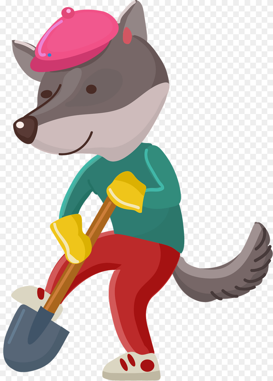 Wolf With A Shovel Clipart, Baby, Person Png