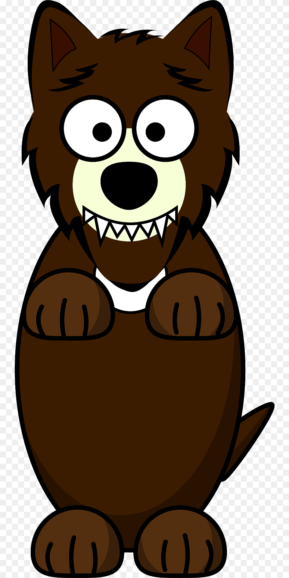 Wolf With Big Fake Teeth Clipart, Cartoon, Animal, Mammal Free Transparent Png