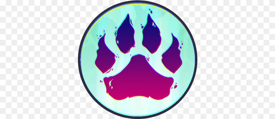 Wolf Wolf Paw Logo, Purple, Disk Png