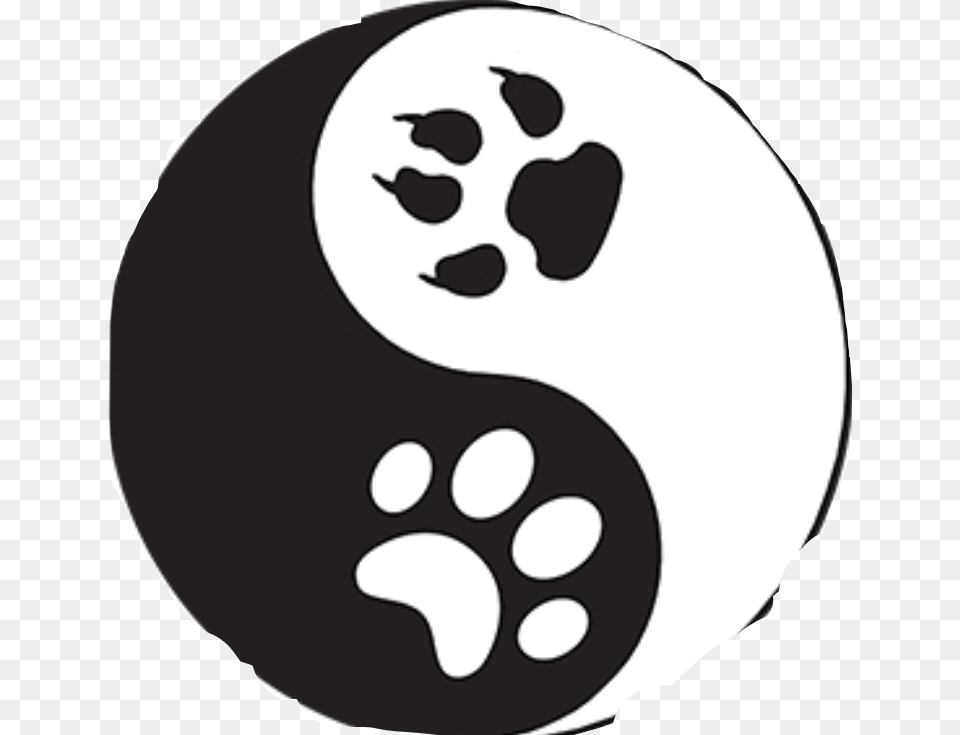 Wolf Yin And Yang, Stencil Png Image