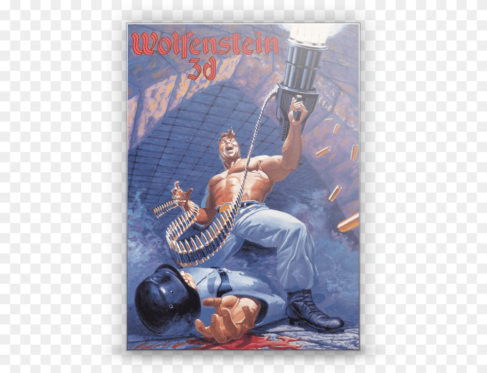 Wolfenstein 3d 90s Game Cover Art, Publication, Book, Comics, Person Free Transparent Png