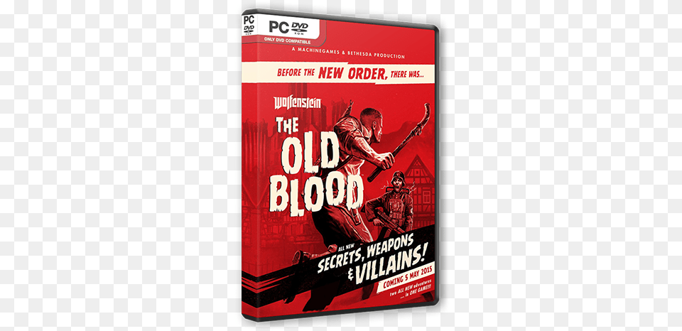 Wolfenstein The Old Blood 5xdvd9 Ciuv2051g Fileforums Wolfenstein The New Order, Advertisement, Book, Poster, Publication Png Image