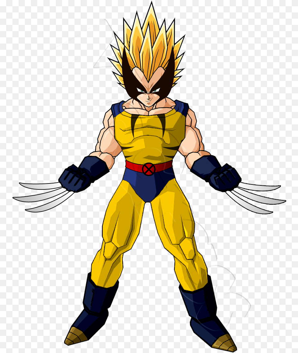 Wolverine And Goku Fusion Wolverine Vegeta, Book, Comics, Publication, Baby Png Image
