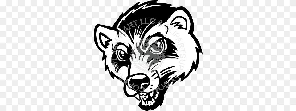 Wolverine Animal Drawing Face Biff The Michigan Wolverine, Stencil, Person, Art Free Png