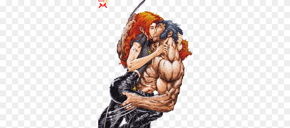 Wolverine Kissing Jean Grey, Book, Comics, Publication, Adult Free Png Download