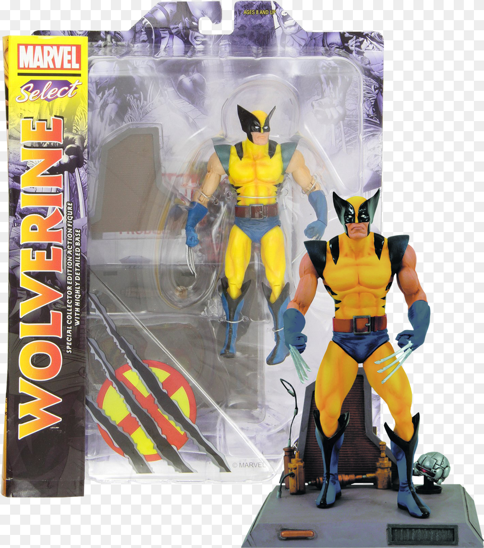 Wolverine Marvel Select 6 Action Figure Marvel Select Wolverine Action Figure, Adult, Male, Man, Person Free Png Download