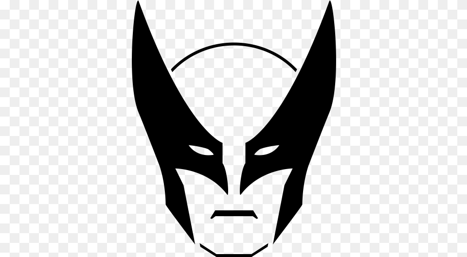 Wolverine Mask Black And White, Gray Png
