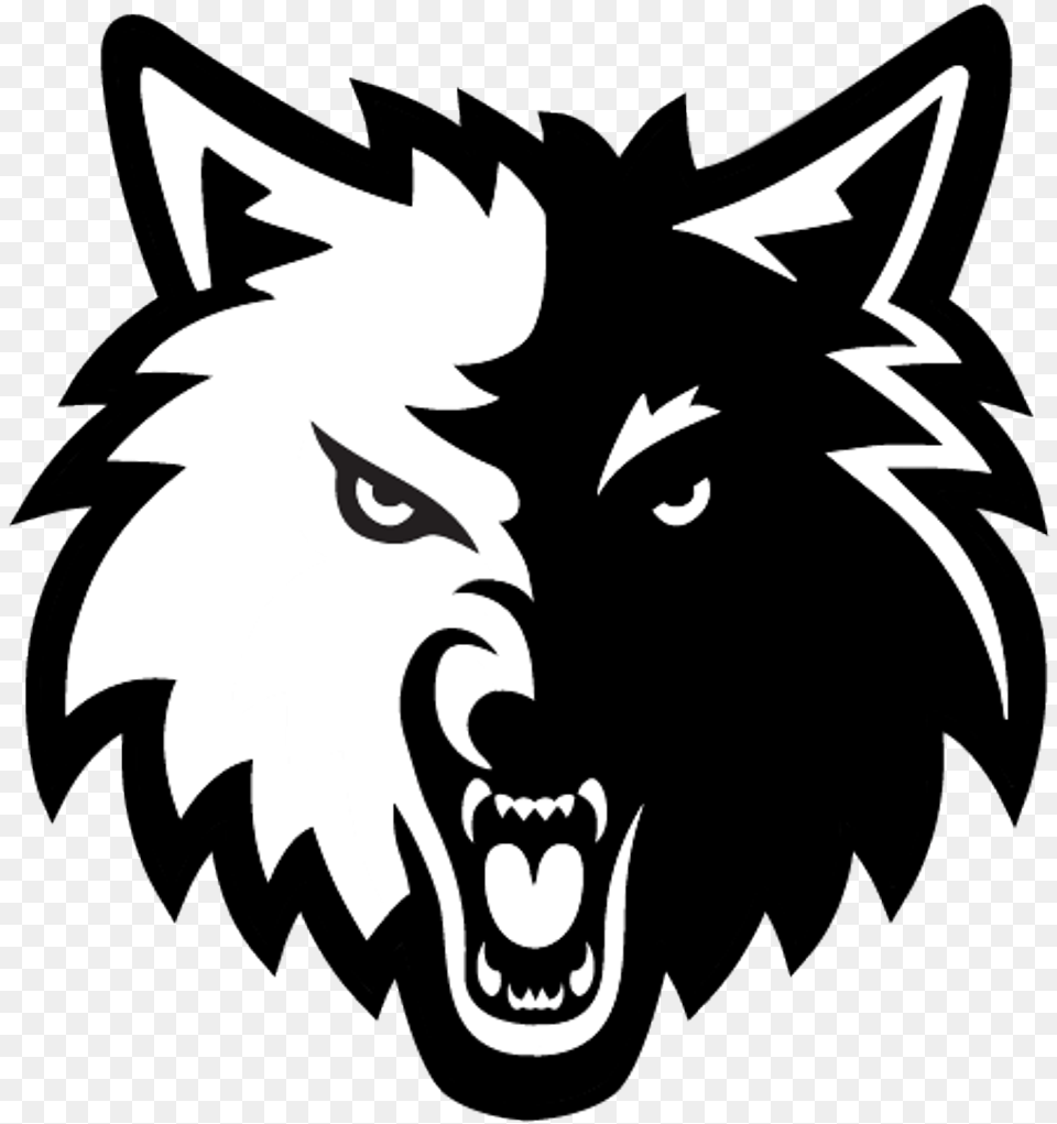 Wolves Transparent Gaming Picture Wolf Logo Black And White, Stencil, Baby, Person, Animal Free Png Download