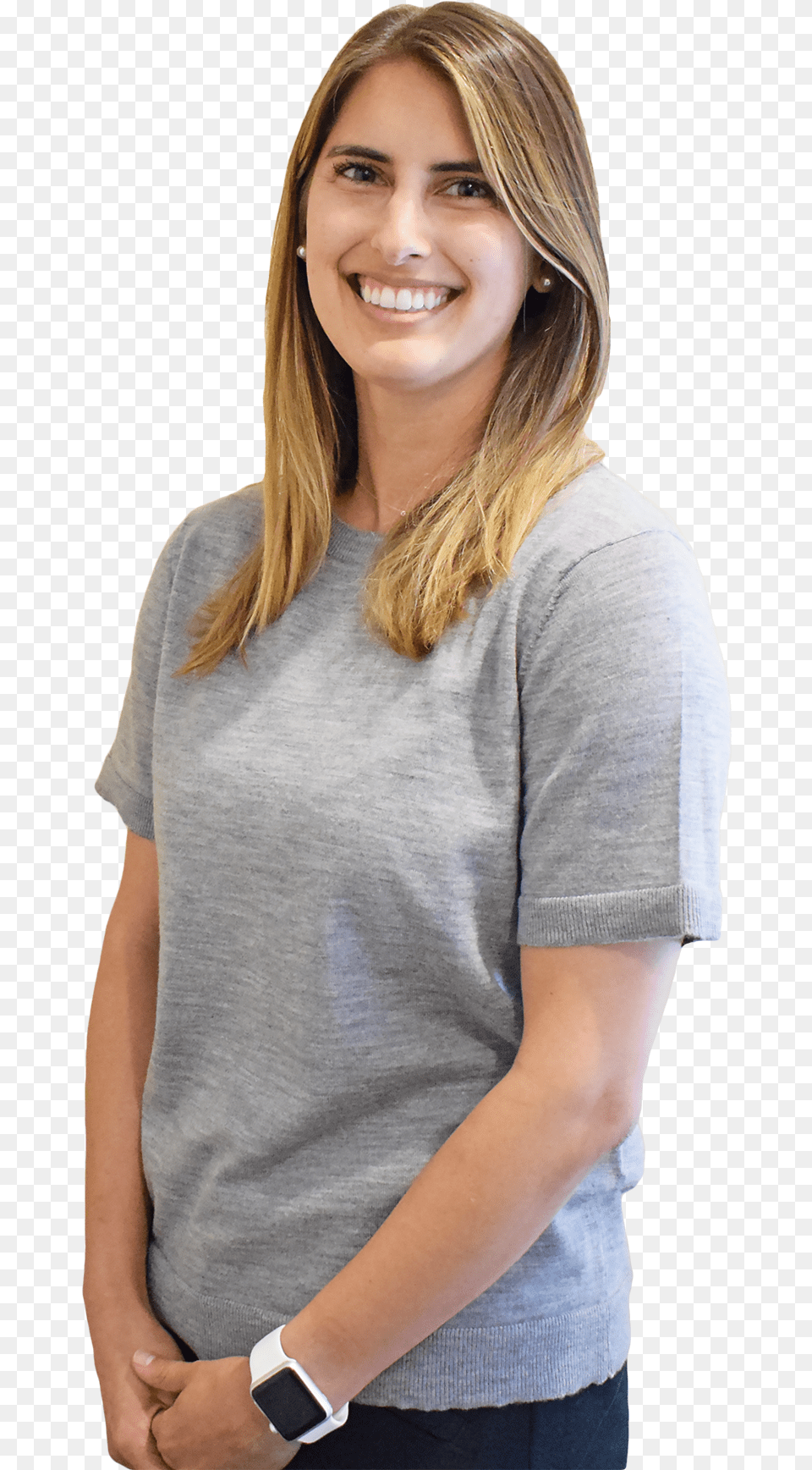 Woman, Adult, T-shirt, Smile, Person Png