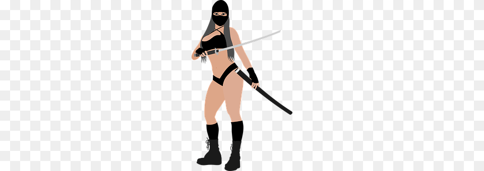 Woman Sword, Weapon, Ninja, Person Png