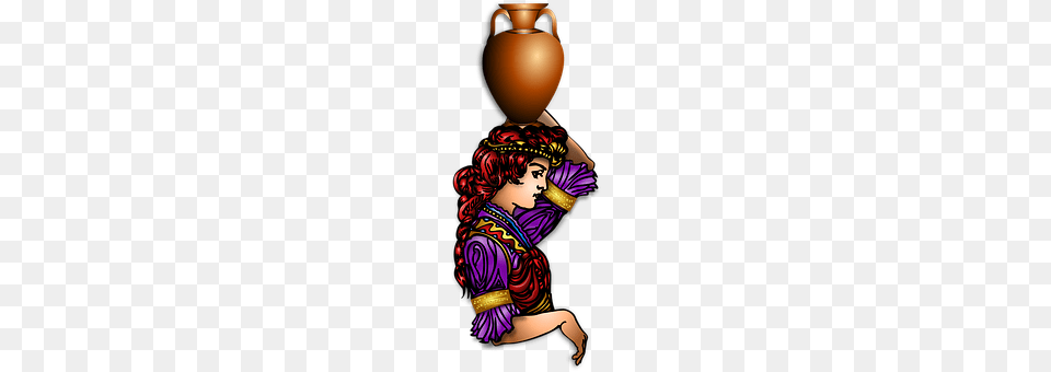 Woman Jar, Pottery, Art, Adult Png