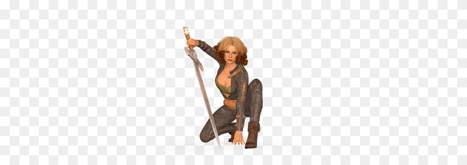 Woman Weapon, Sword, Adult, Person Free Png