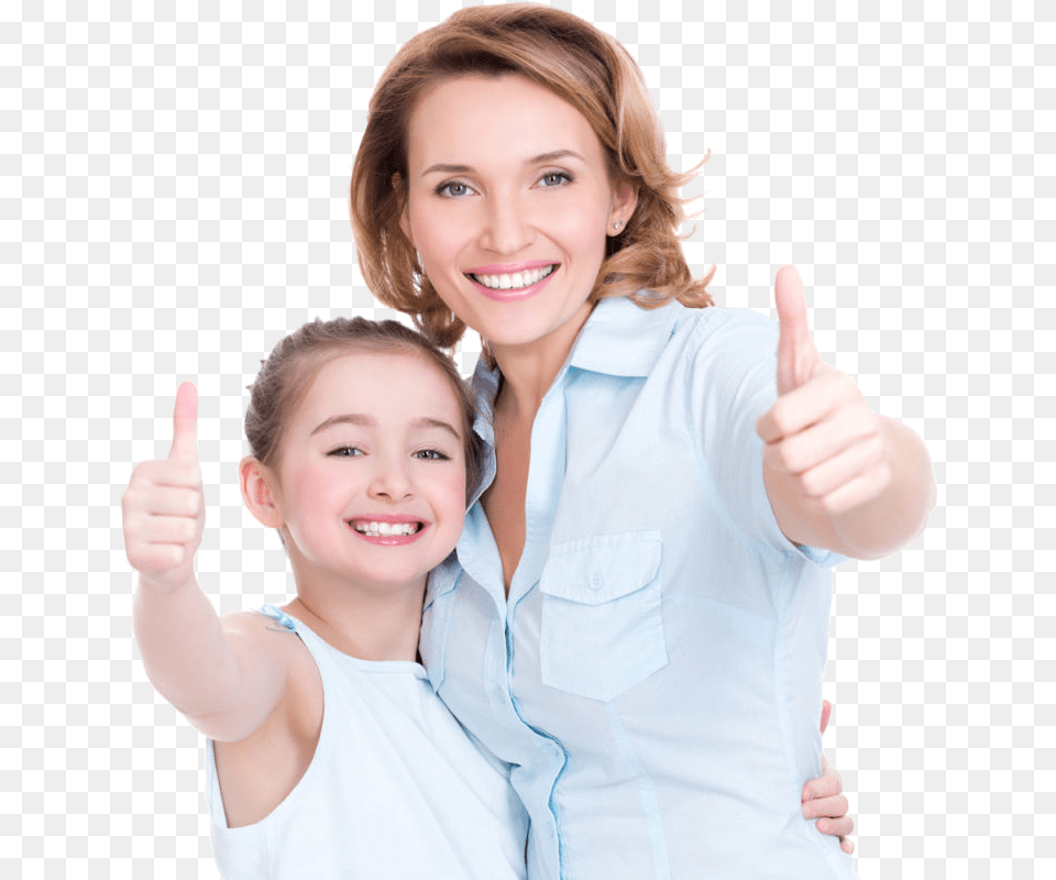 Woman And Daughter Thumbs Up Mother With A Thumb39s Up, Adult, Thumbs Up, Person, Hand Free Png