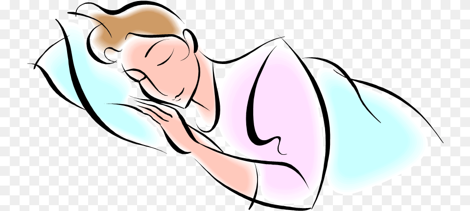 Woman And Man Asleep In Bed Sleep Cartoon Person, Sleeping, Animal, Fish Free Transparent Png