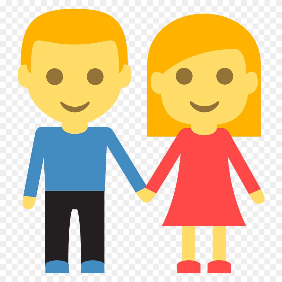 Woman And Man Holding Hands Emoji Clipart, Baby, Person, Face, Head Png Image