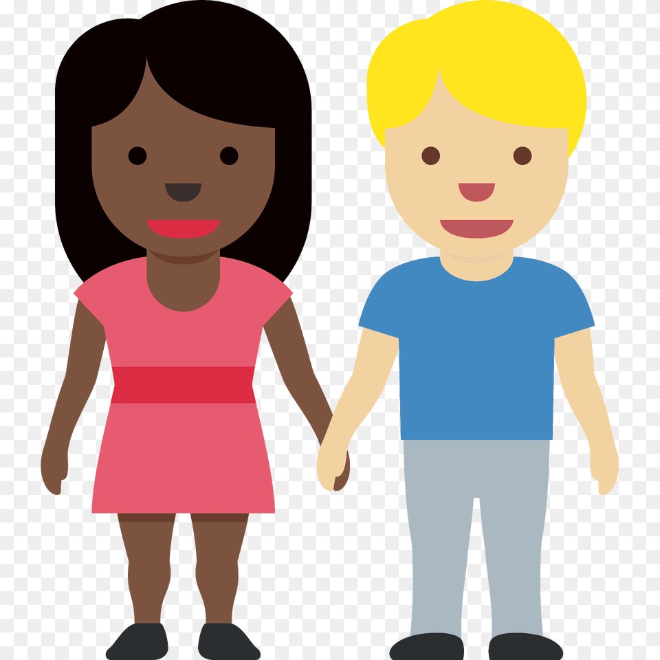 Woman And Man Holding Hands Emoji Clipart, Clothing, T-shirt, Baby, Person Png