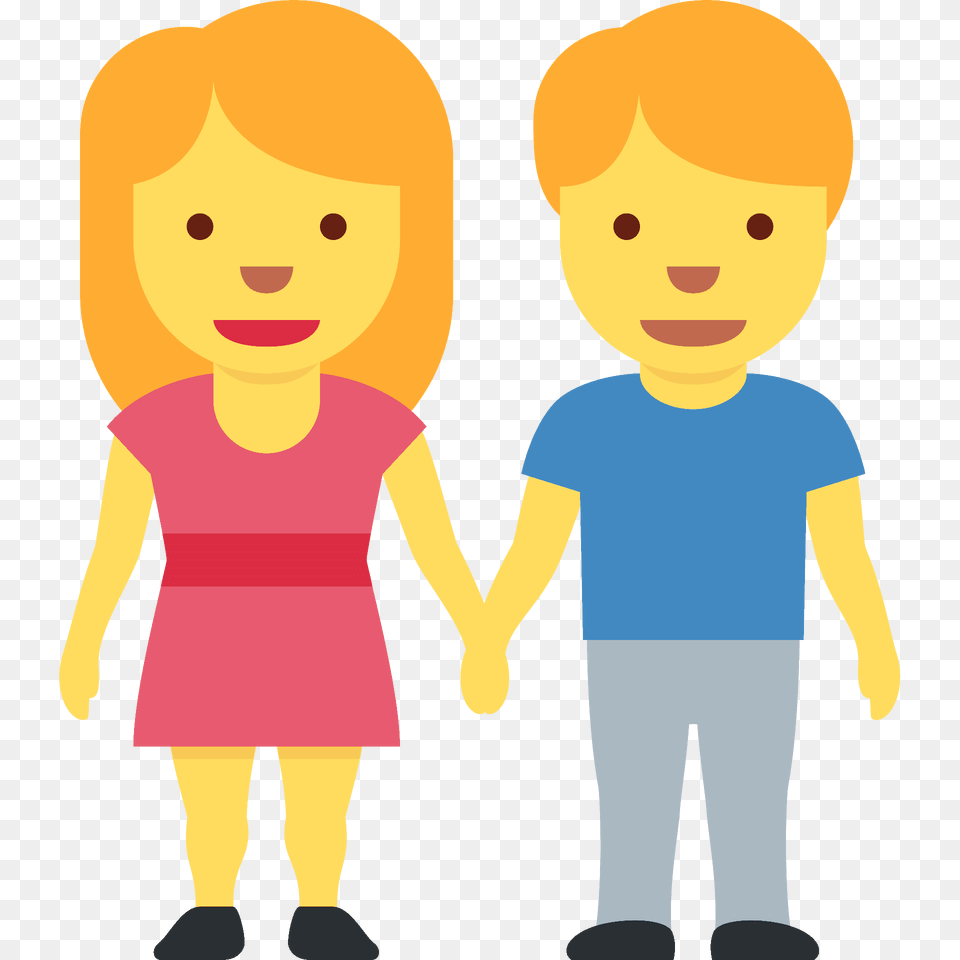 Woman And Man Holding Hands Emoji Clipart, Baby, Person, Head, Face Free Png