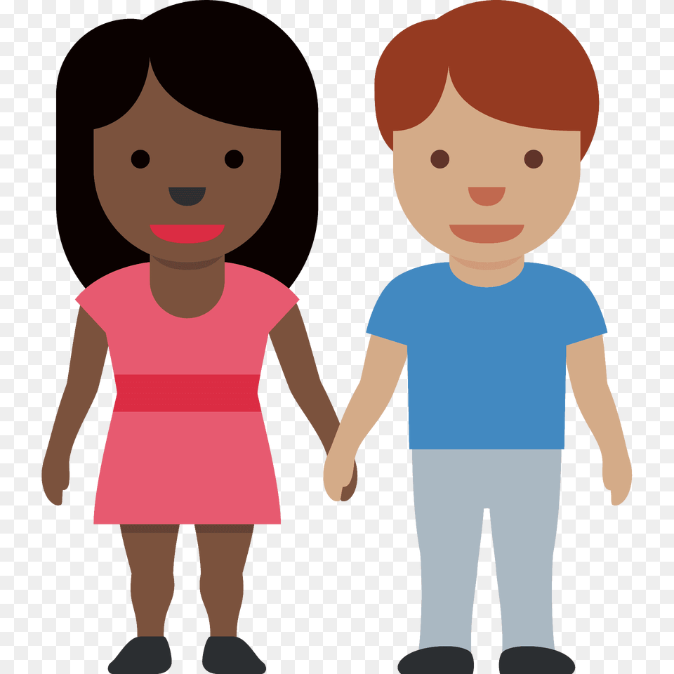 Woman And Man Holding Hands Emoji Clipart, Clothing, T-shirt, Baby, Person Free Transparent Png