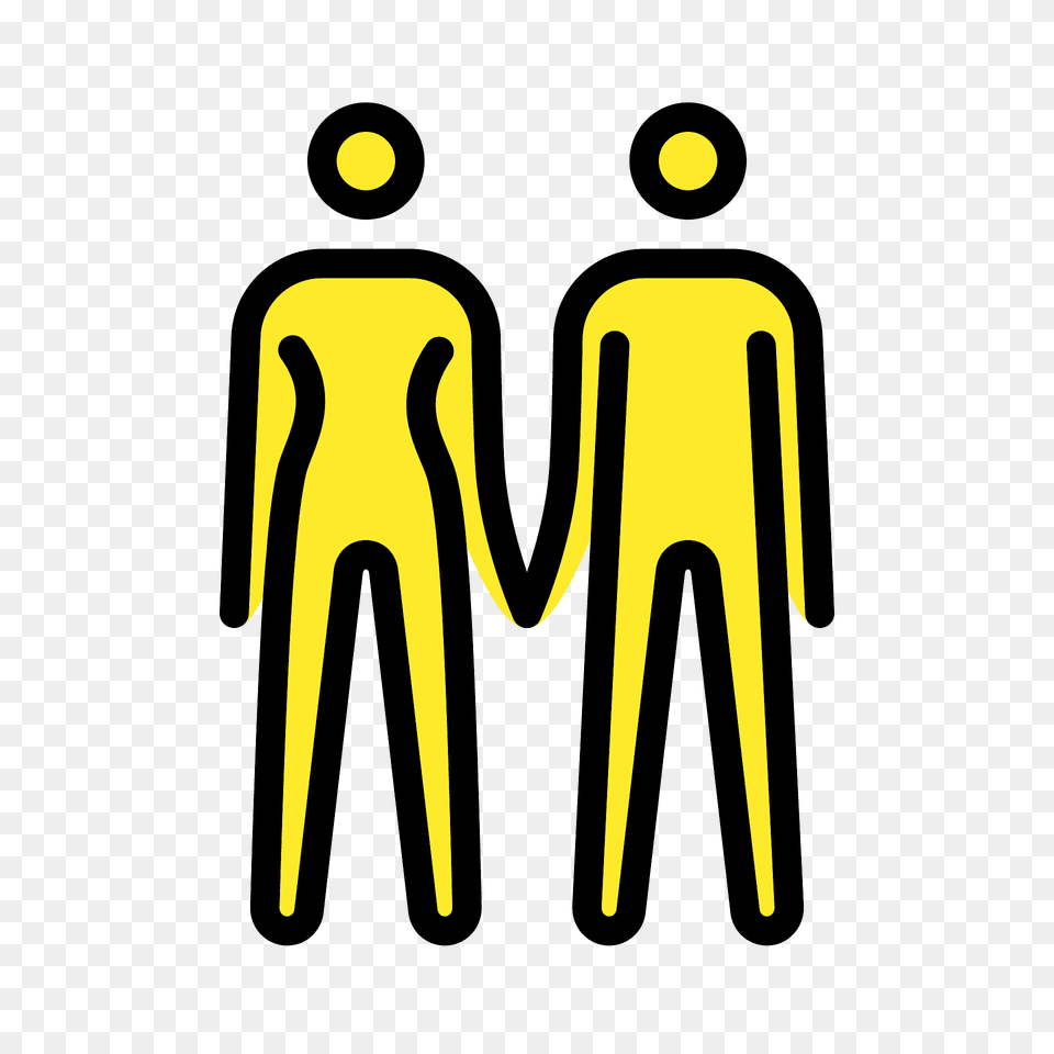 Woman And Man Holding Hands Emoji Clipart, Sign, Symbol Png Image