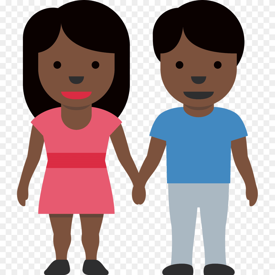 Woman And Man Holding Hands Emoji Clipart, T-shirt, Clothing, Person, Male Free Png