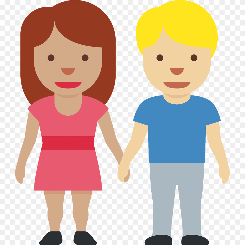Woman And Man Holding Hands Emoji Clipart, T-shirt, Clothing, Person, Baby Png