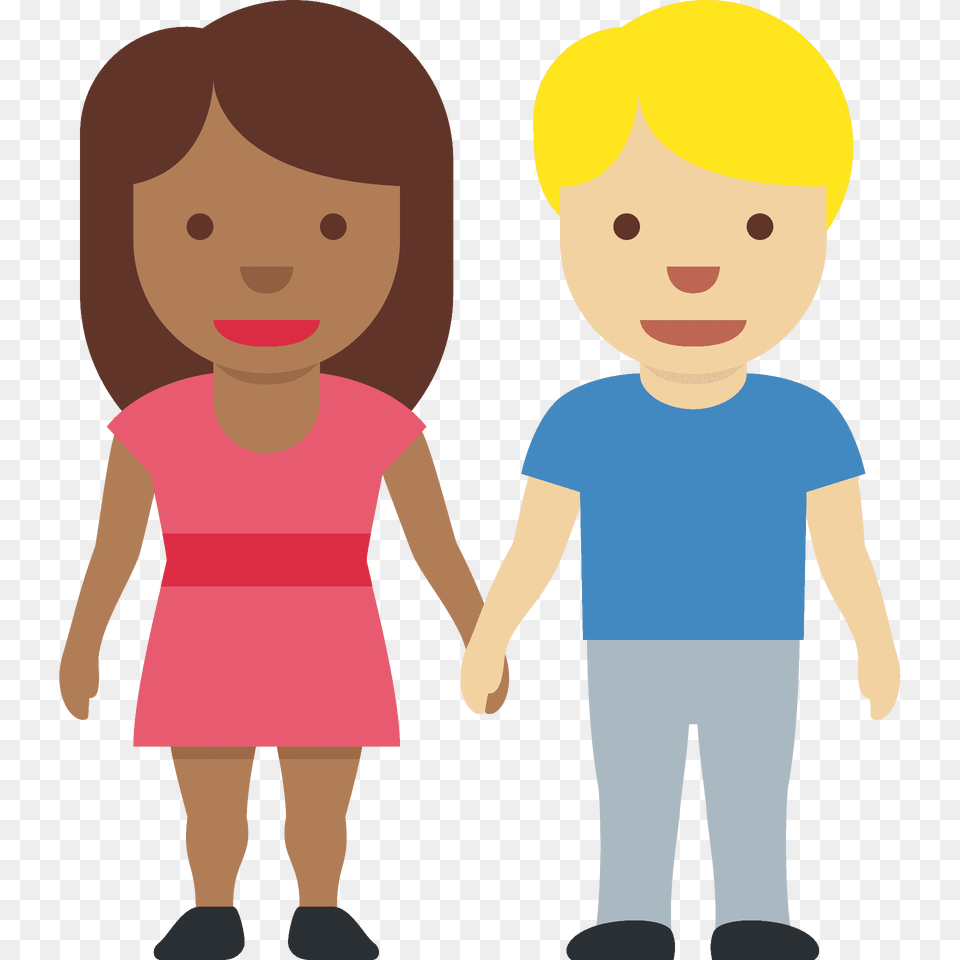Woman And Man Holding Hands Emoji Clipart, Baby, Clothing, Person, T-shirt Free Transparent Png