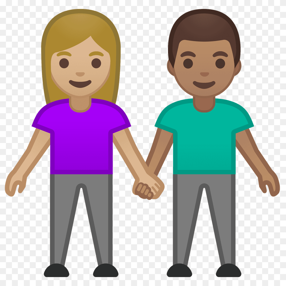 Woman And Man Holding Hands Emoji Clipart, Clothing, T-shirt, Person, Face Png