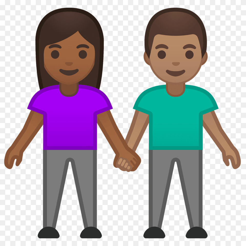 Woman And Man Holding Hands Emoji Clipart, Clothing, T-shirt, Person, Face Free Png