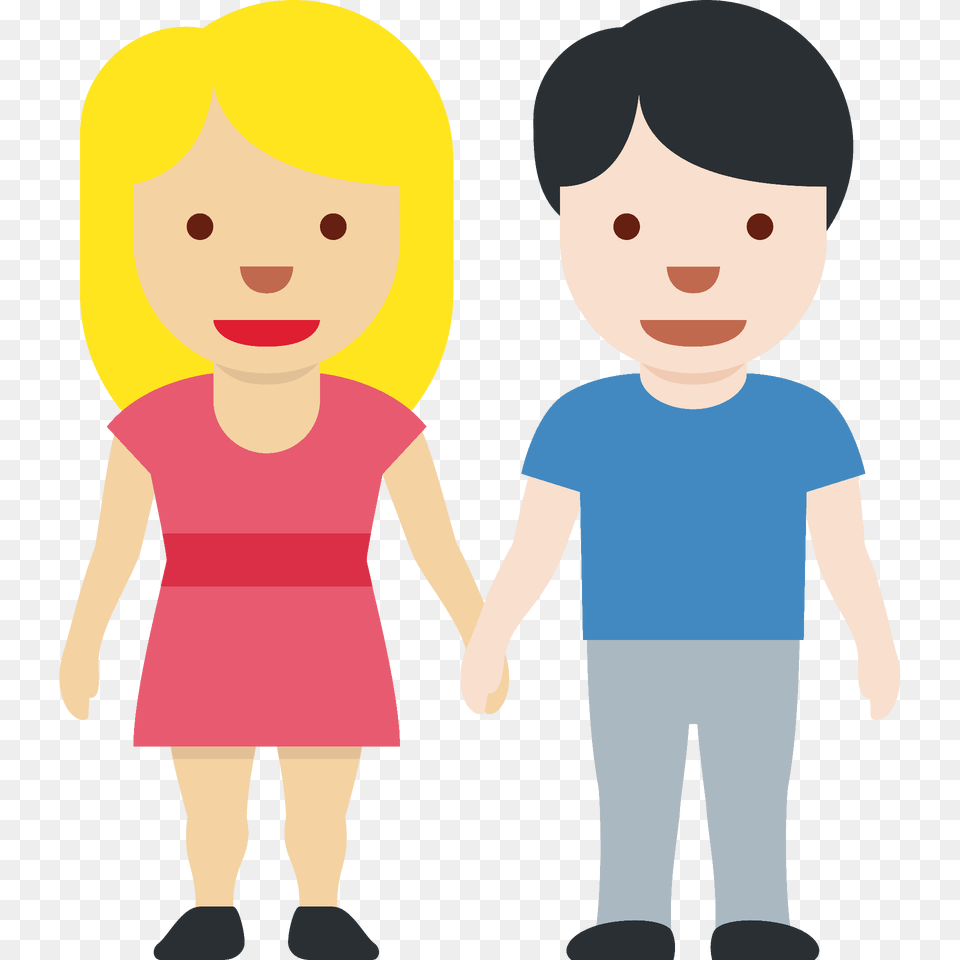 Woman And Man Holding Hands Emoji Clipart, Baby, Person, Clothing, T-shirt Png